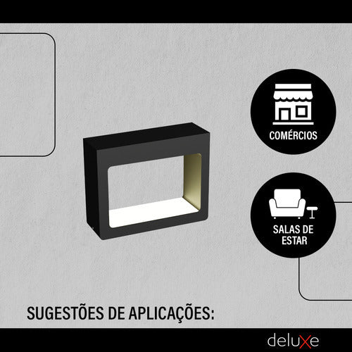 Arandela Led Externa Occhio 12w 2700k Bivolt Preto Deluxe