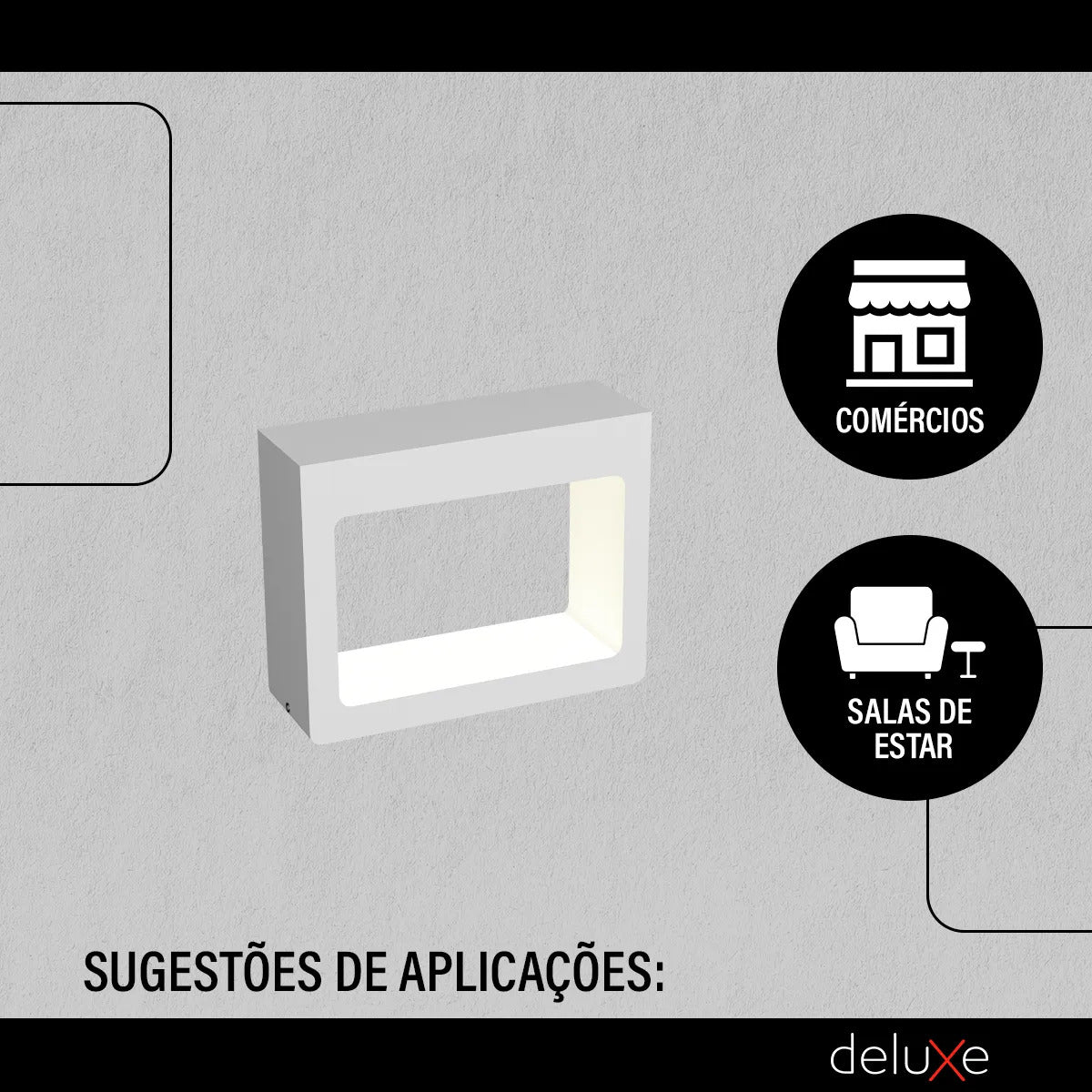 Arandela Led Externa Occhio 12w 2700k Bivolt Branco Deluxe