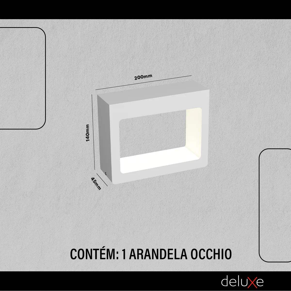 Arandela Led Externa Occhio 12w 2700k Bivolt Branco Deluxe