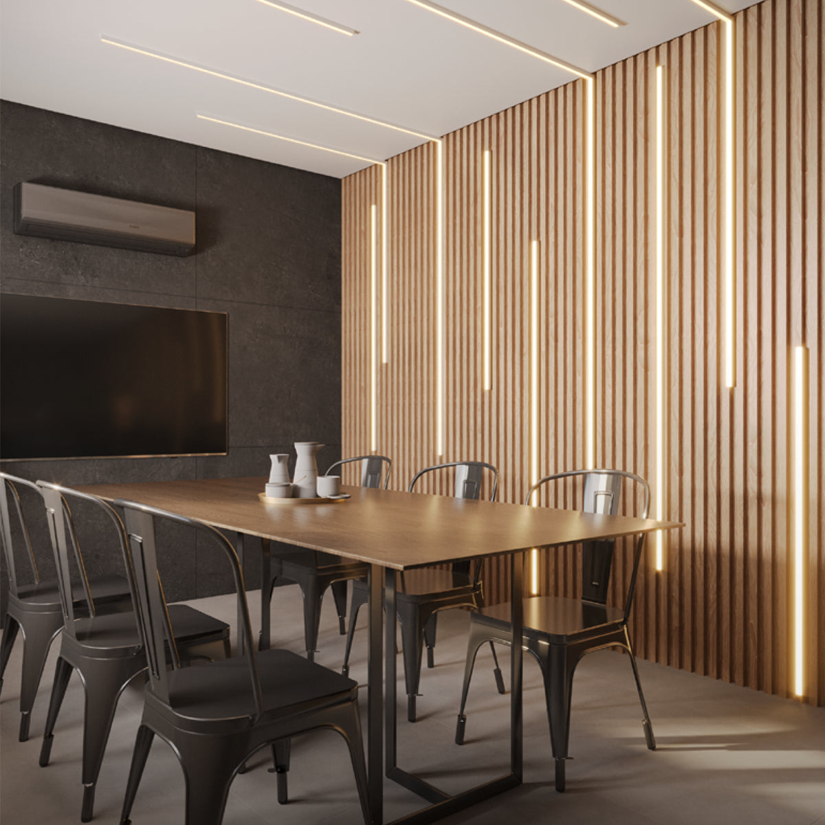 Perfil Barra Risqué Slat Sobrepor 17x15mm 2 Metros IP20 Branco Avant