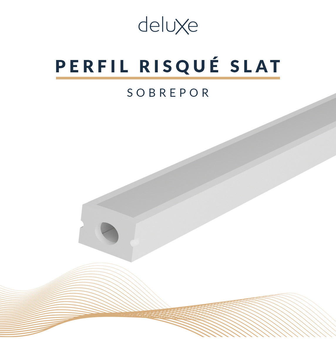 Perfil Barra Risqué Slat Sobrepor 17x15mm 2 Metros IP20 Branco Avant