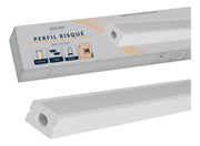 Perfil Barra Risqué Slat Sobrepor 17x15mm 2 Metros IP20 Branco Avant