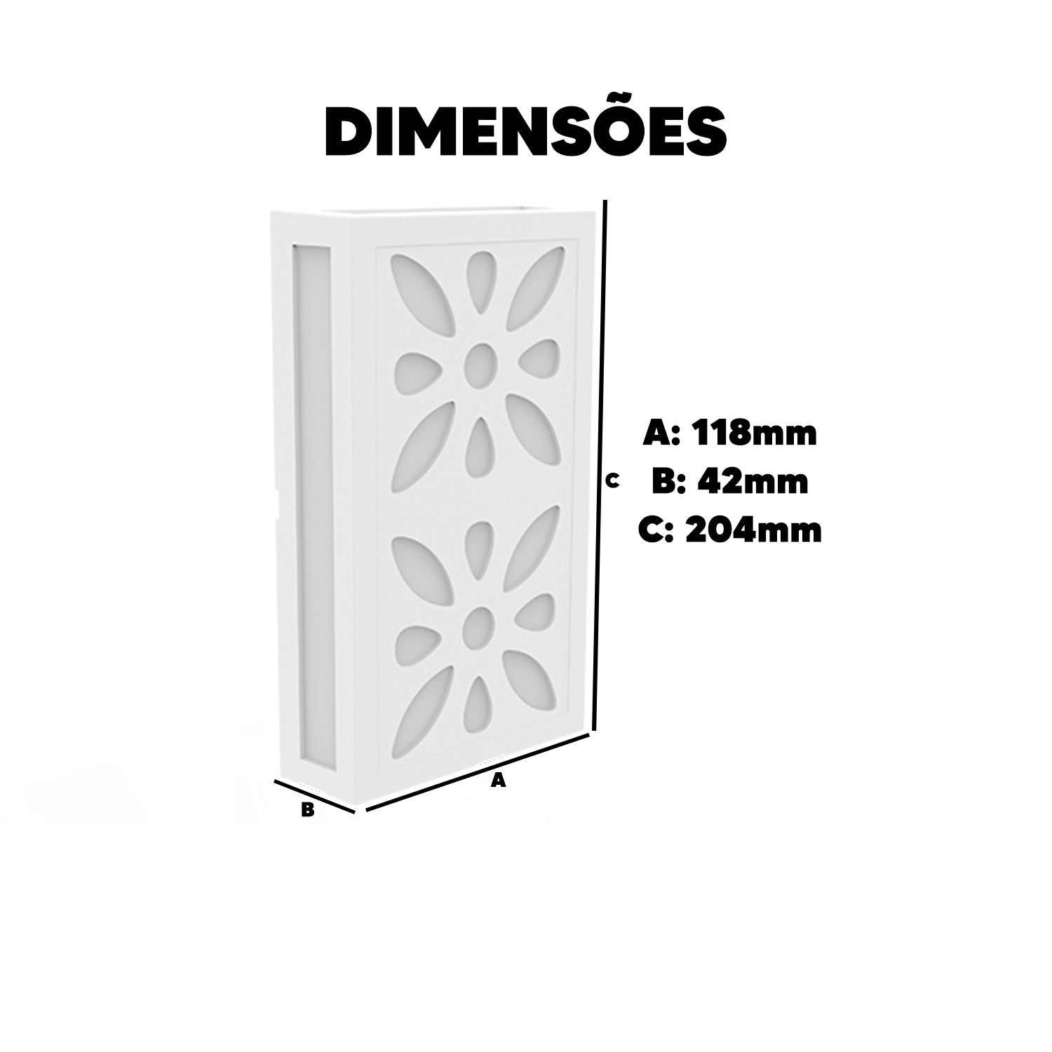 Arandela Led Cobogó Mandala 12W 3000k Branco Quente Bivolt Ip65 Branco Avant