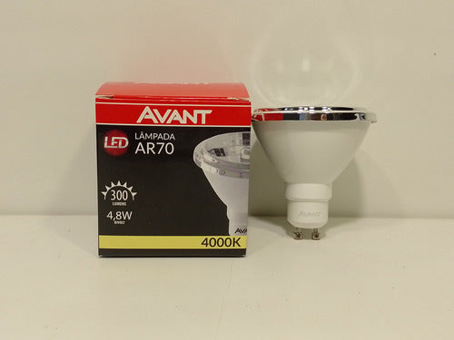 Lâmpada Led Ar70 4.8w 4000k Branco Neutro Gu10 IP20 Bivolt Branco Avant