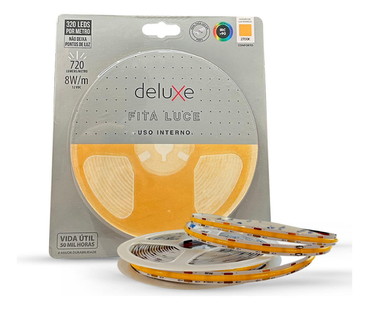 Fita Led Luce 8w 2700k Branco Quente 720lm IP20 12v Avant