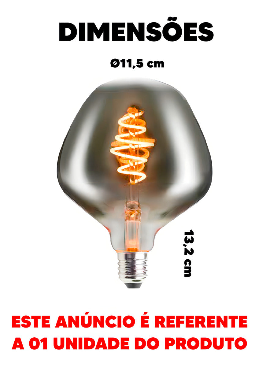 Lâmpada Led M132 Bulbo E27 Retrô Âmbar Branco Quente Cor Da Luz Branco-quente 110v/220v
