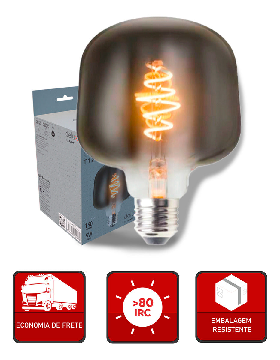 Lampada Led Retro T125 5w 2200k 110v/220v Deluxe