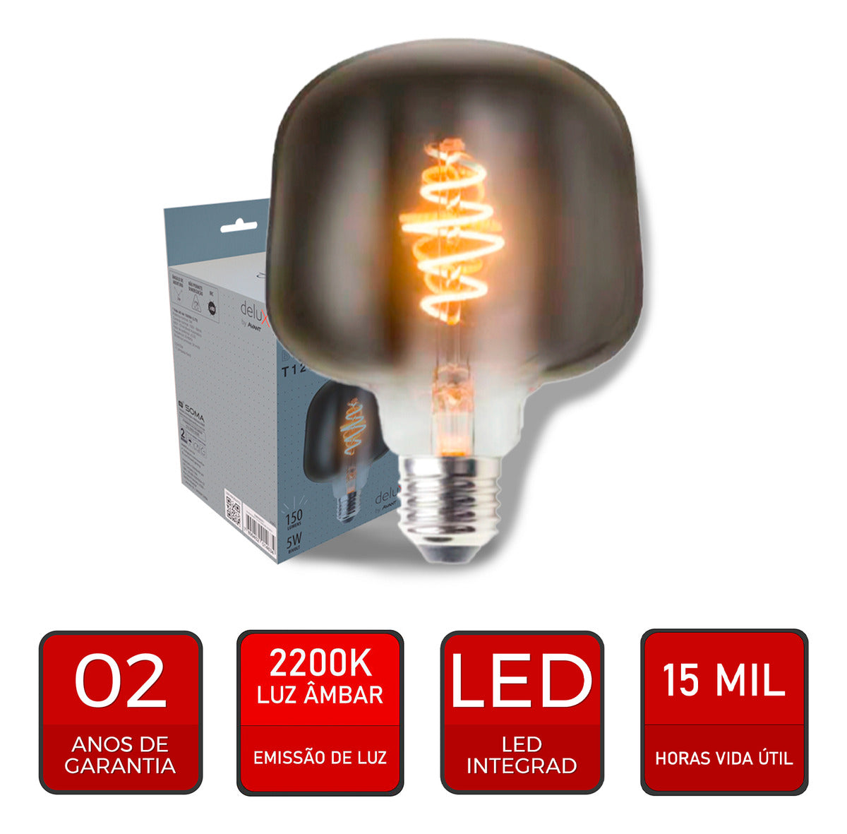 Lampada Led Retro T125 5w 2200k 110v/220v Deluxe