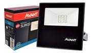 Refletor Slim 10W Luz Azul Bivolt IP66 Preto Avant