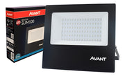Refletor Slim 100W Azul Bivolt IP66 Preto Avant