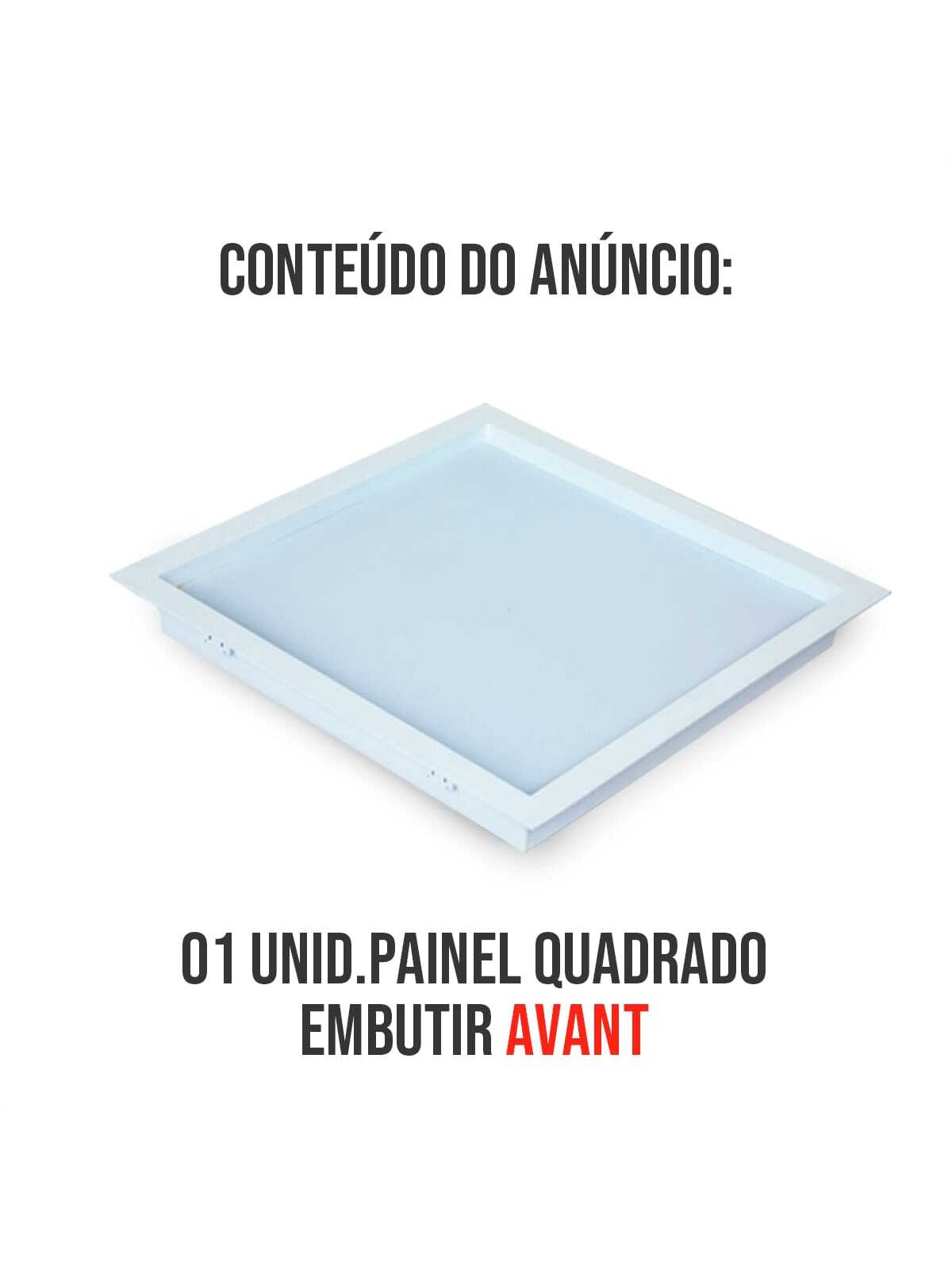 Painel Led Comfort Recuado 6w 6500k Branco Frio IP20 Bivolt Branco Avant