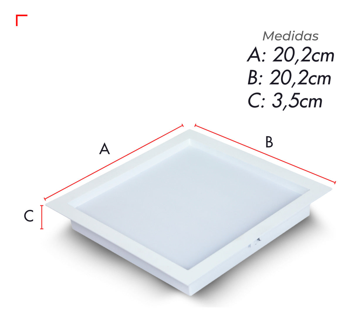 Painel Led Recuado Comfort 18w 2700k  Branco Quente IP20 Bivolt Branco Avant