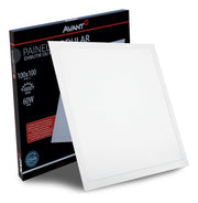 Painel led Plafon Embutir 60w 3000k Branco Quente 100cm Bivolt Quadrado Branco Avant
