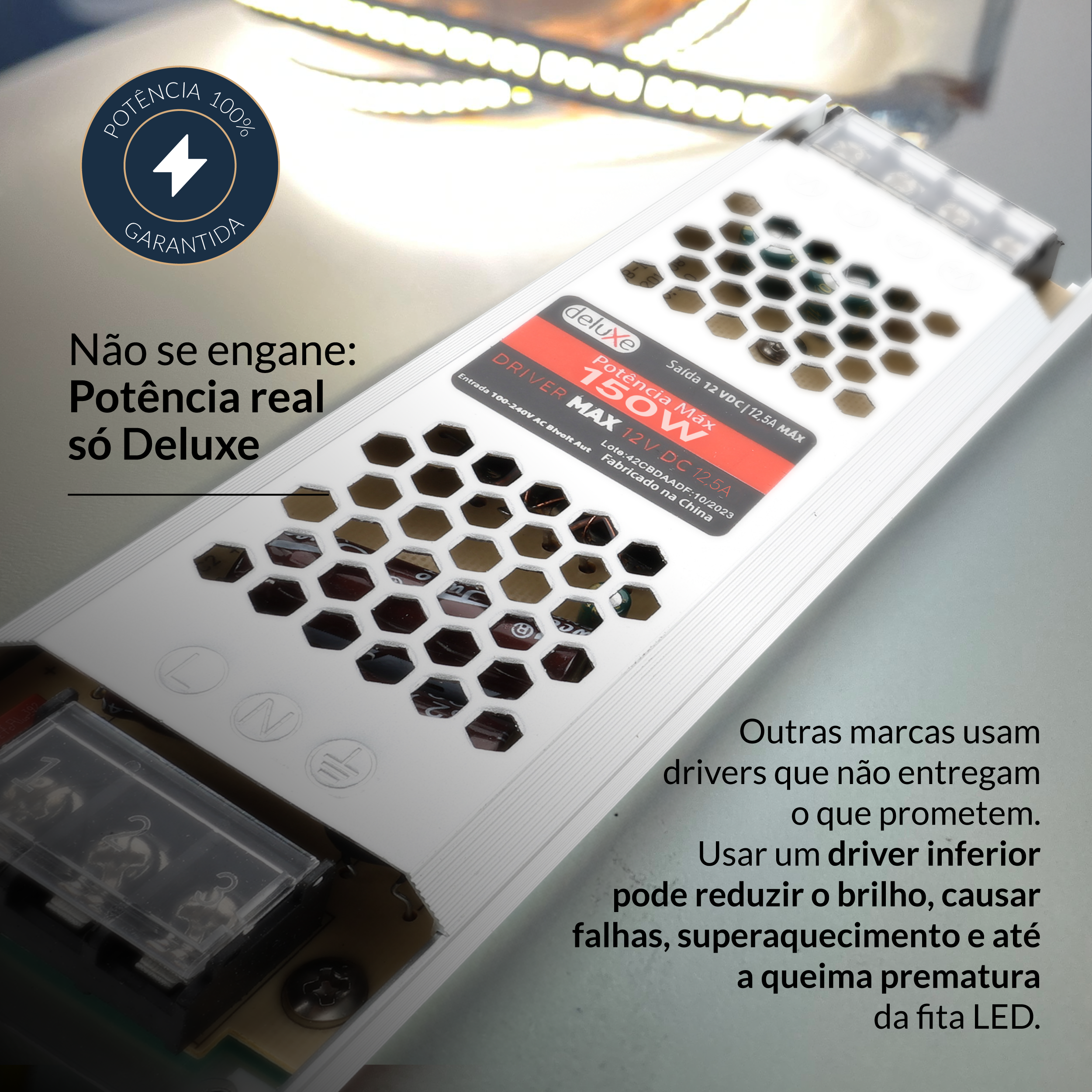 Fonte Driver Max 150w 12.5a 12v IP20 Bivolt Avant