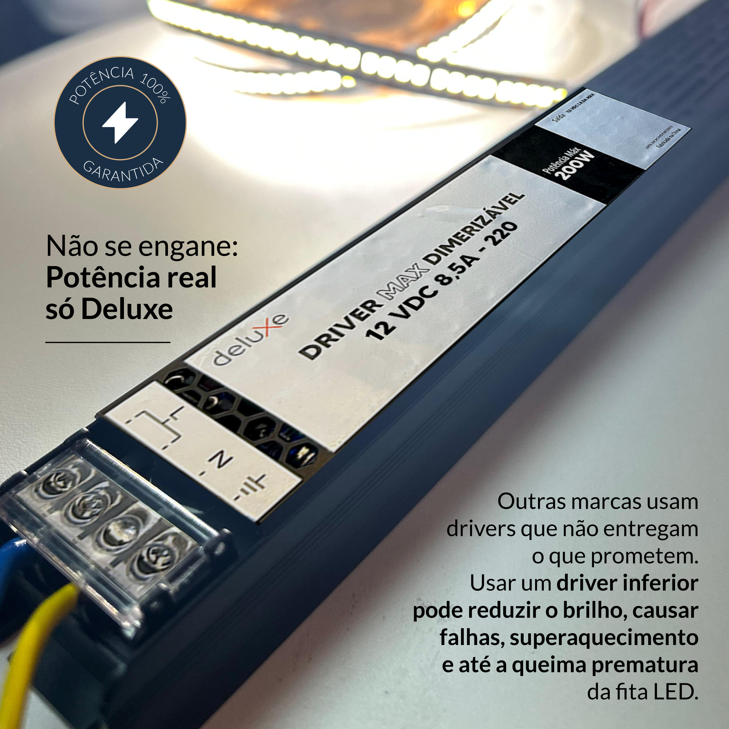 Fonte Driver Max 100w 8.5a 12v IP20 220v Avant