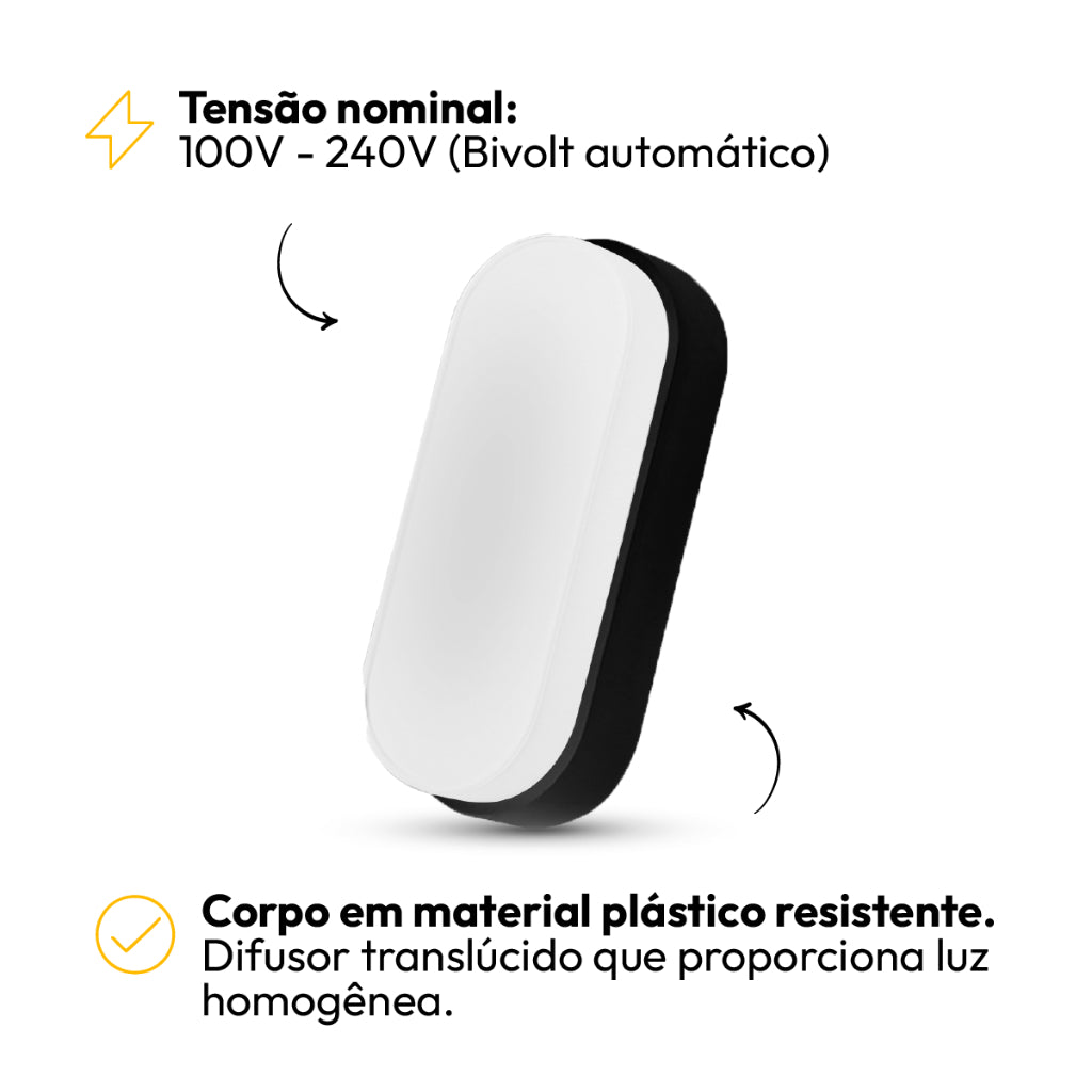 Arandela Hummer 20W 6500k Branco Quente Bivolt IP65 Branco Avant