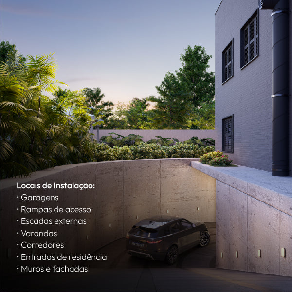Arandela Hummer 20W 6500k Branco Quente Bivolt IP65 Branco Avant