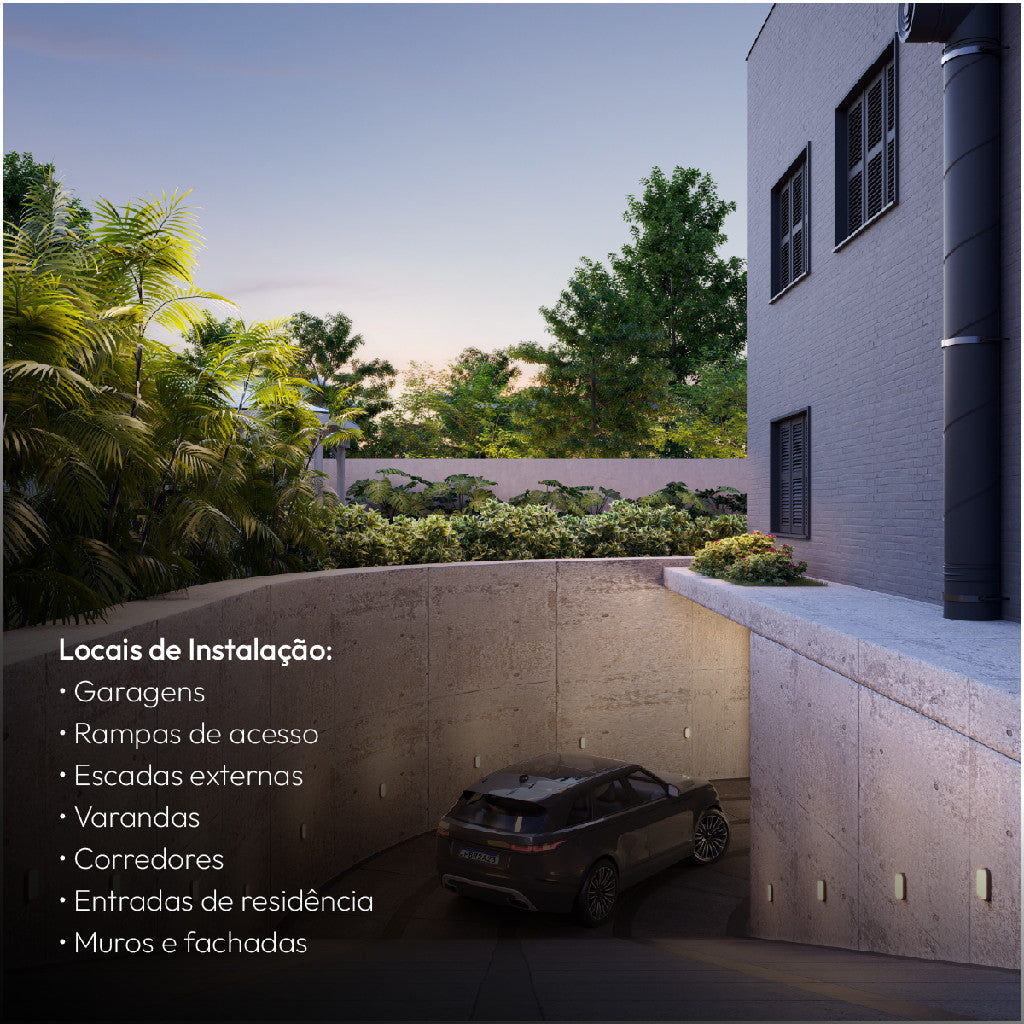 Arandela Hummer 20W 3000k Branco Quente Bivolt IP65 Branco Avant