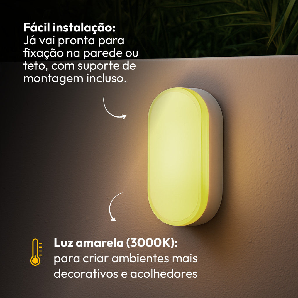 Arandela Hummer 20W 3000k Branco Quente Bivolt IP65 Branco Avant