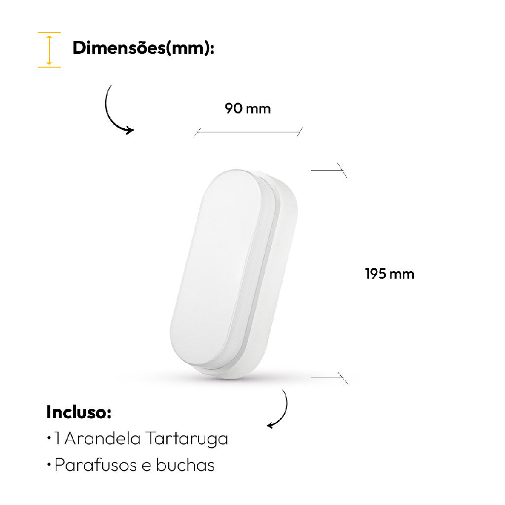 Arandela Hummer 20W 3000k Branco Quente Bivolt IP65 Branco Avant