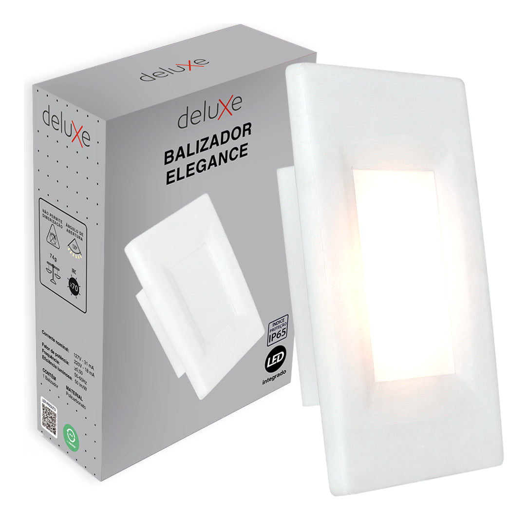 Balizador led Elegance 4x2 2w 3000K 110v/220v Ip65 Bf Deluxe