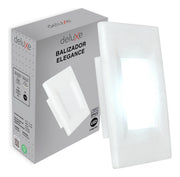 Balizador led Elegance 4x2 2w Luz Branca 6500K Bivolt IP65 Branco Fosco Deluxe