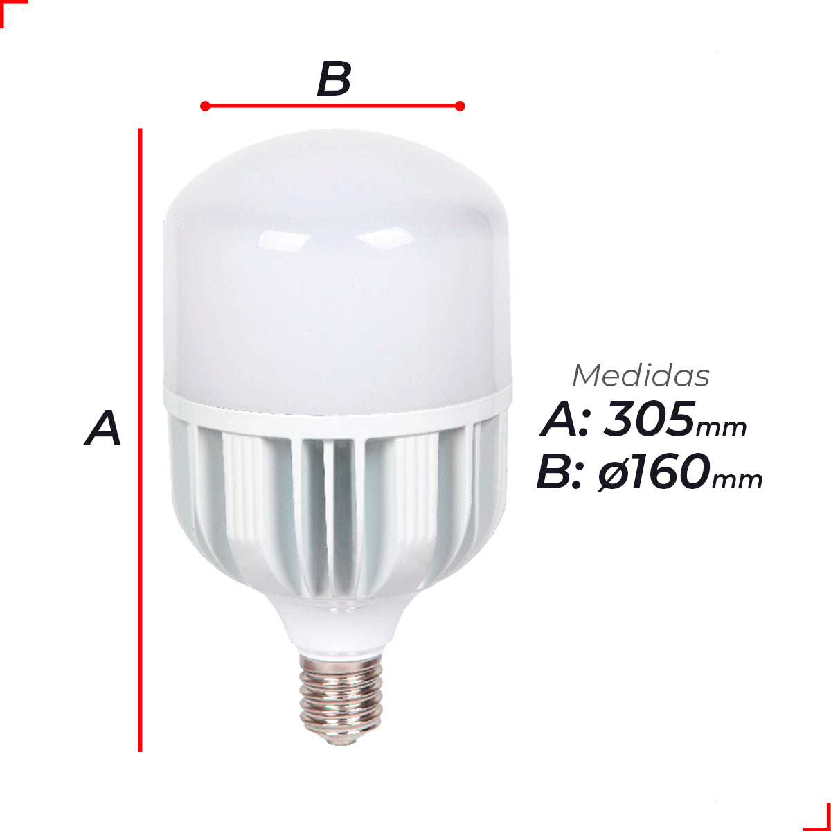 Lampada Led Bulbo Hp 200w 4000k Branco Neutro E40 110v/220v Ip20 Branco Cod: 789040871 Avant