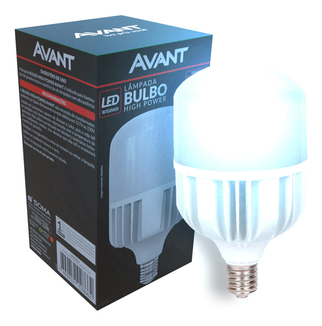 Lampada Led Bulbo Hp 200w 6500k Branco Frio E40 110v/220v Ip20 Branco Cod: 789051372 Avant