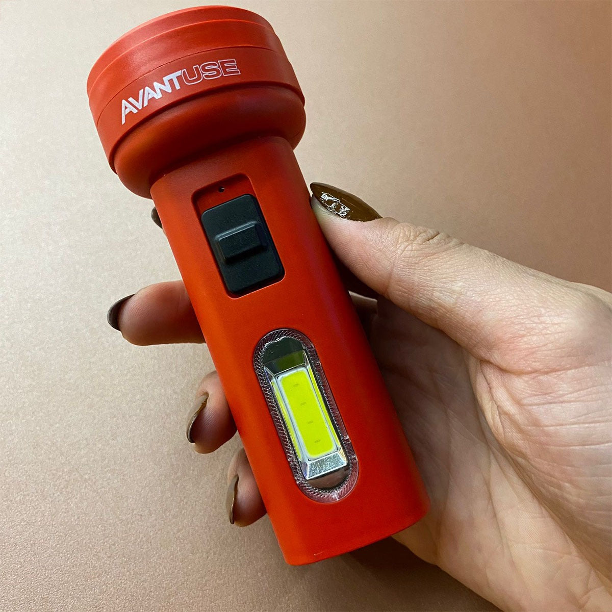 Lanterna Led Solare Recarregável 1,5W 6500k Branco Frio 5V IP65 Vermelho Avant Use