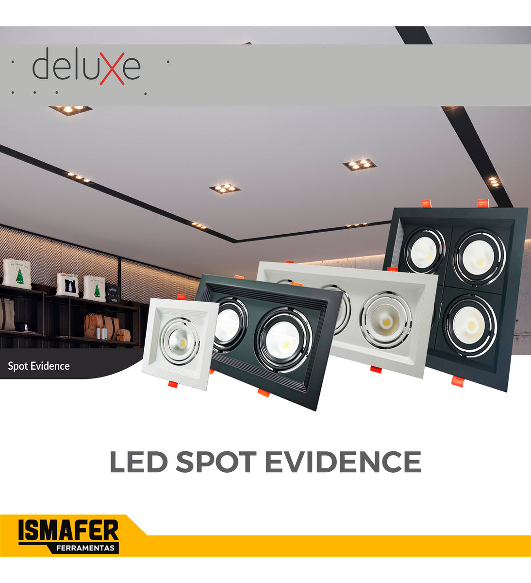 Spot Led Evidence Duo 14w 3000k/4000k/6500k IP20 Bivolt Preto Avant