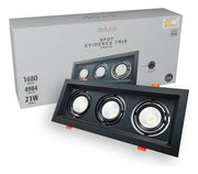 Spot Led Evidence Trio 21w 3000k/4000k/6500k IP20 Bivolt Preto Avant