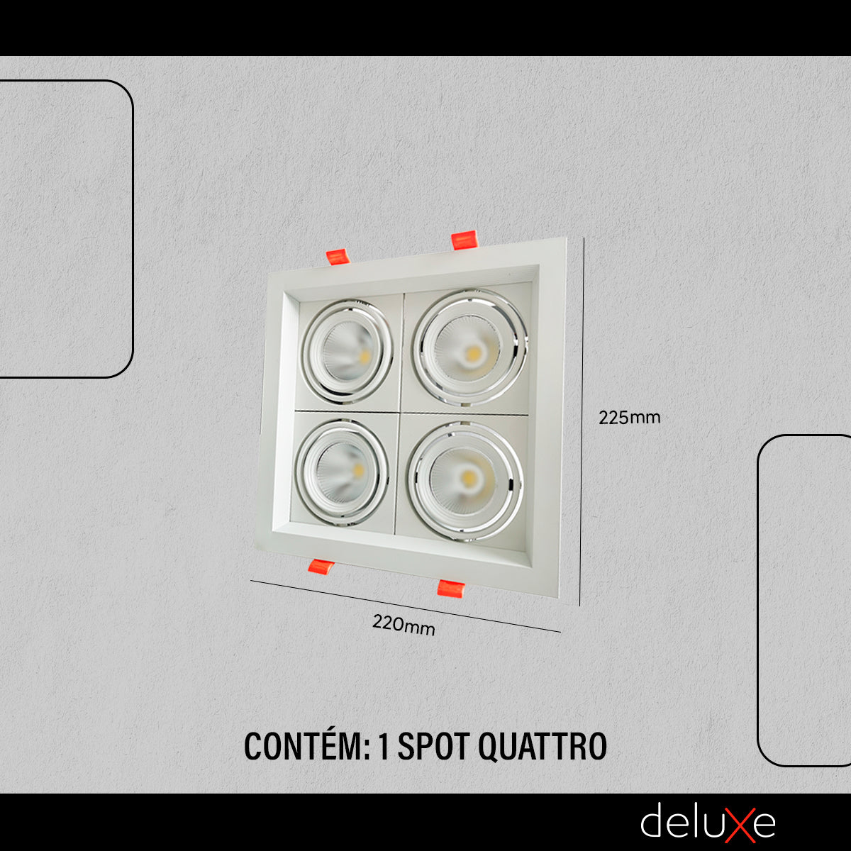Spot Led Evidence Quatto 28w 3000k/4000k/6500k IP20 Bivolt Branco Avant
