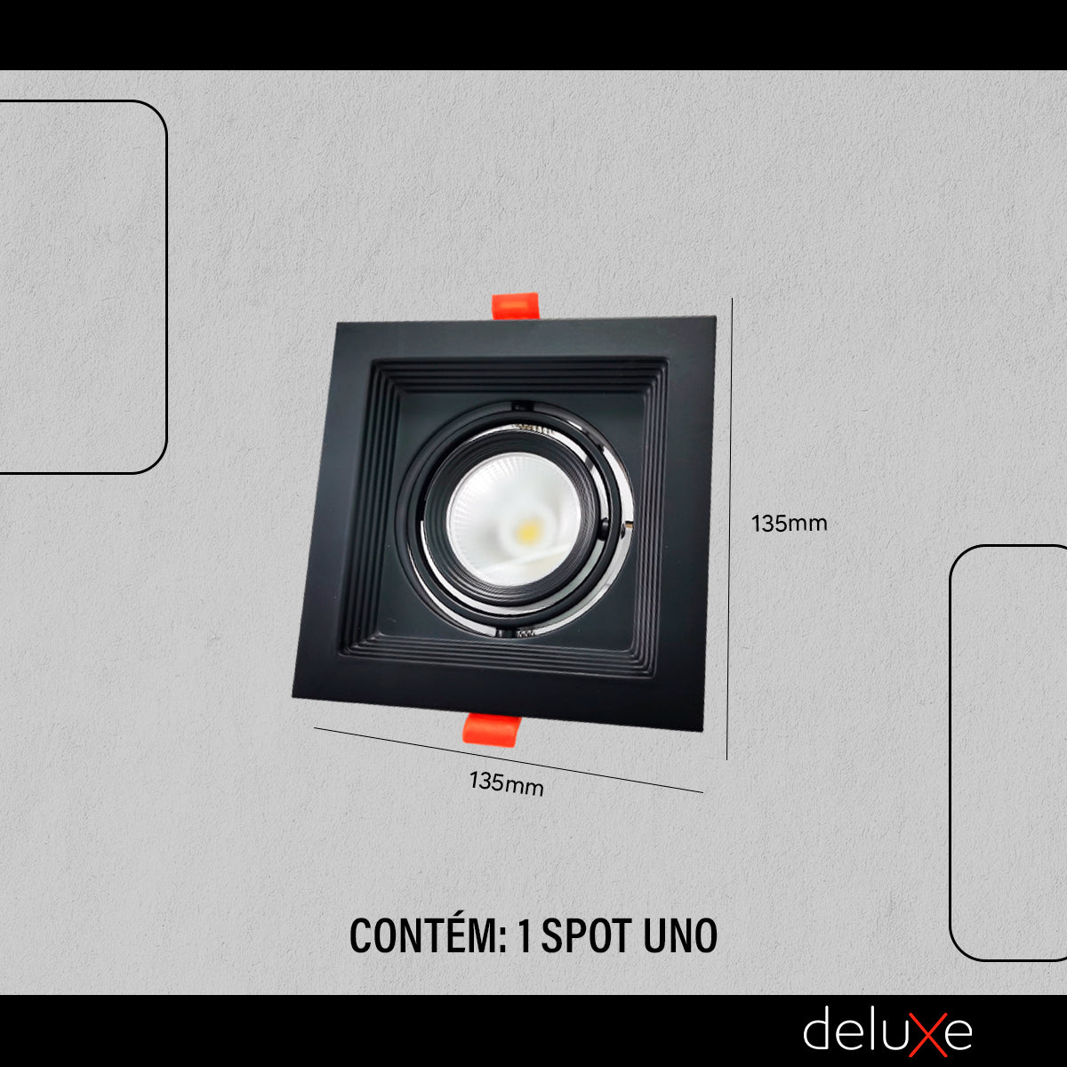 Spot Led Evidence Uno 7w 3000k Branco Quente IP20 Bivolt Preto Avant