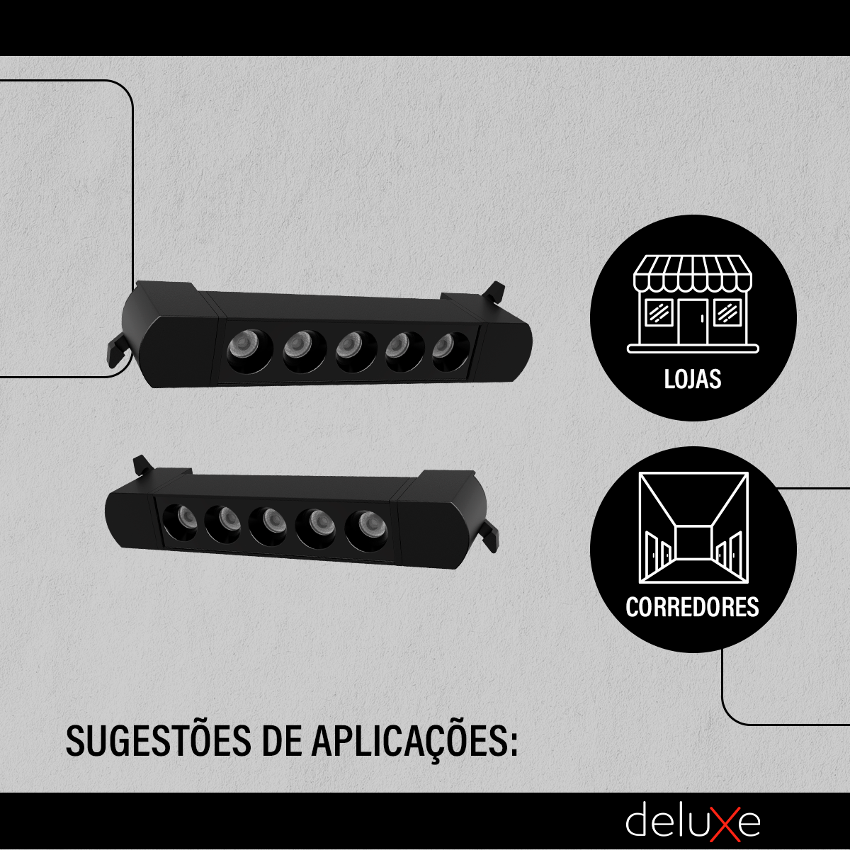 Spot Led Para Trilho Authentic Dots 10w 2700k Branco Quente IP20 Bivolt Preto Avant