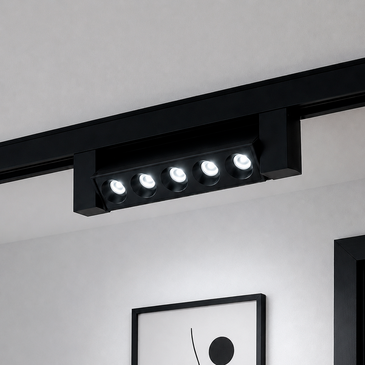 Spot Led Trilho Authentic Dots 10w 6500k Preto Fosco Deluxe