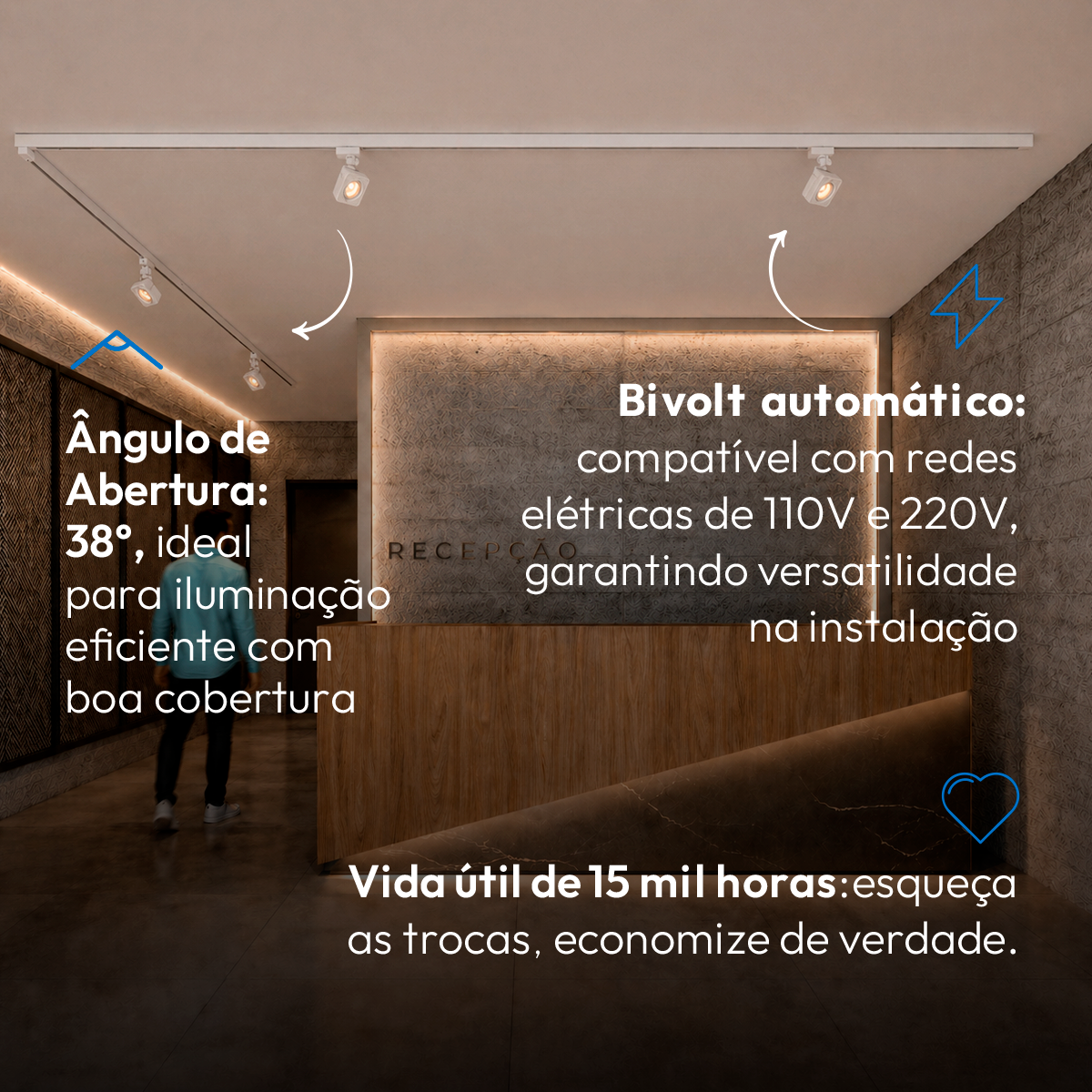 Led Spot Trilho Authentic Nobby Qua Am2700k 10w Bf Biv