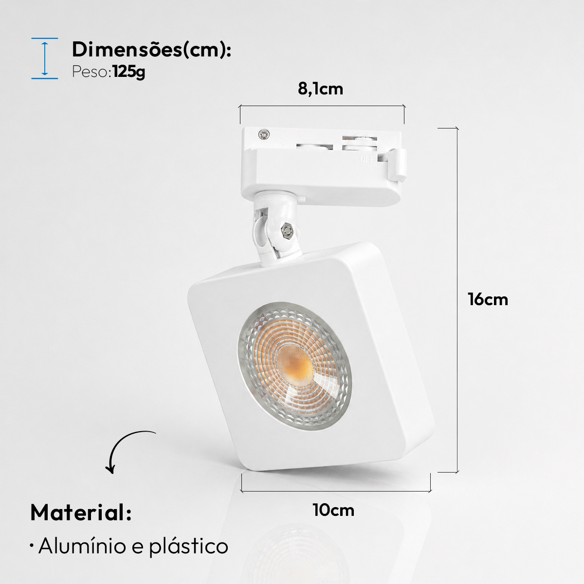 Led Spot Trilho Authentic Nobby Qua Am2700k 10w Bf Biv