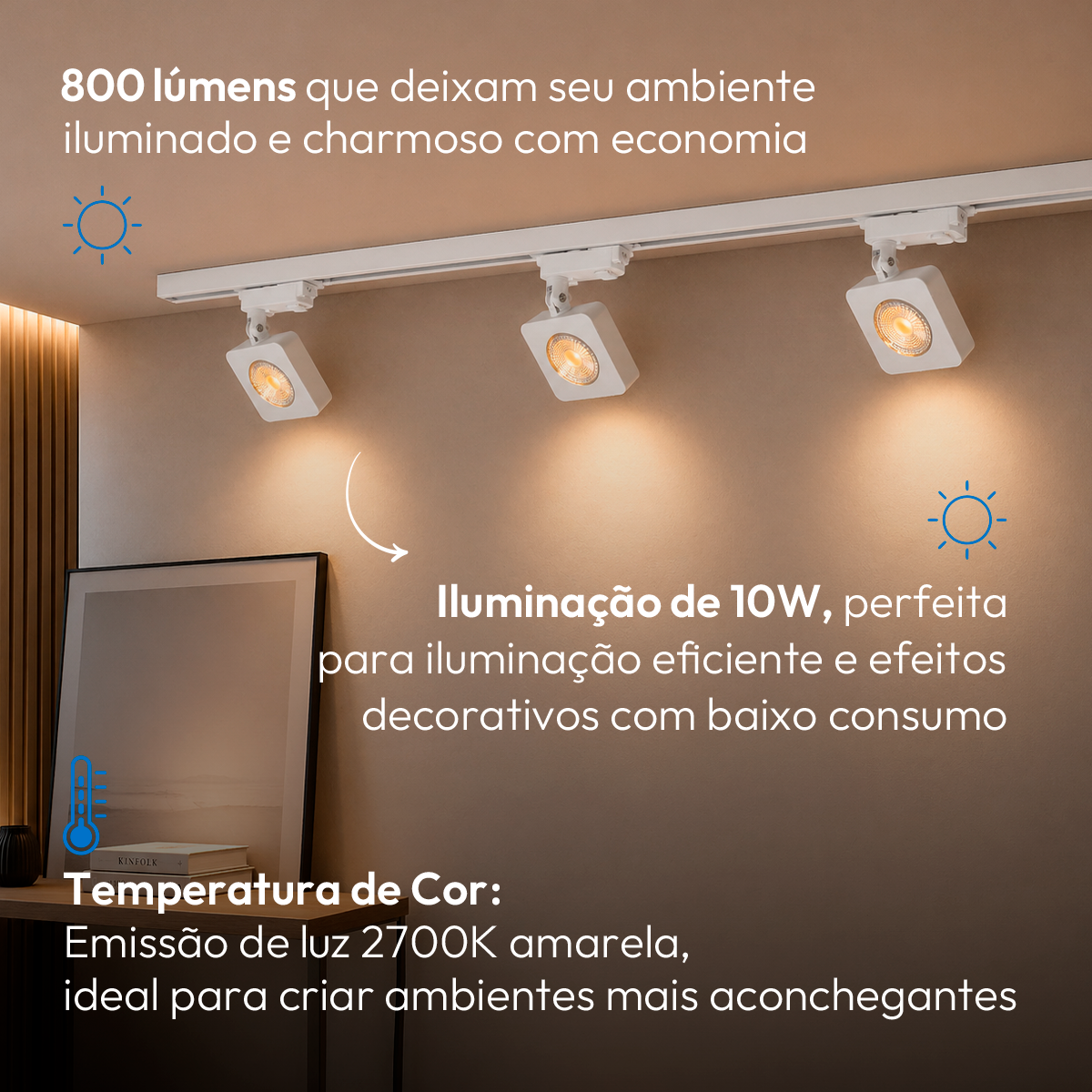 Led Spot Trilho Authentic Nobby Qua Am2700k 10w Bf Biv