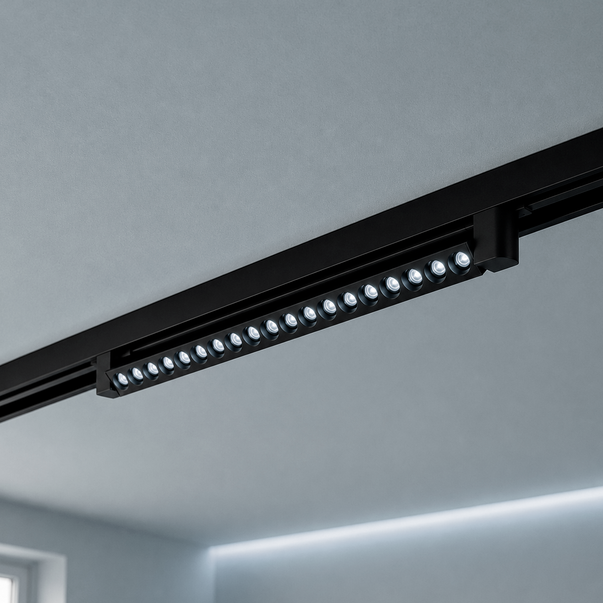 Spot Trilho Led Preto Dots 40w 6500k Branco Frio Sobrepor 110v/220v Deluxe By Avant