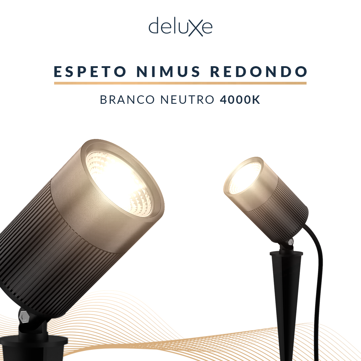 Espeto De Jardim Nimus Led 10w 4000K Branco Neútro IP65 Bivolt Preto Avant