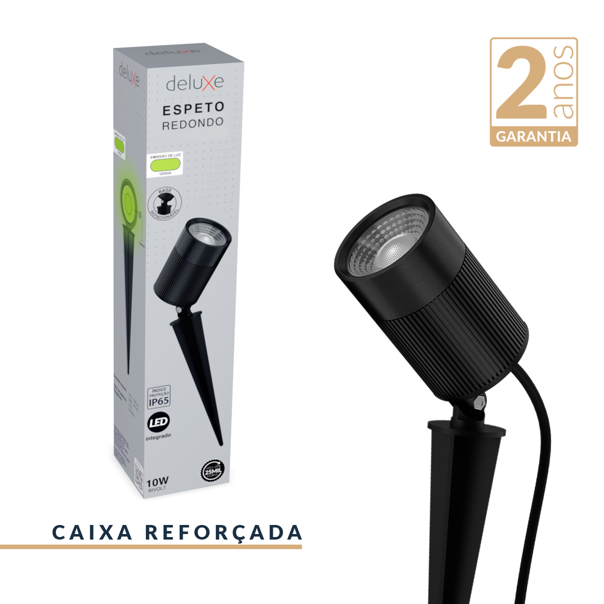 Espeto De Jardim Nimus Led 10w Verde IP65 Bivolt Preto Avant
