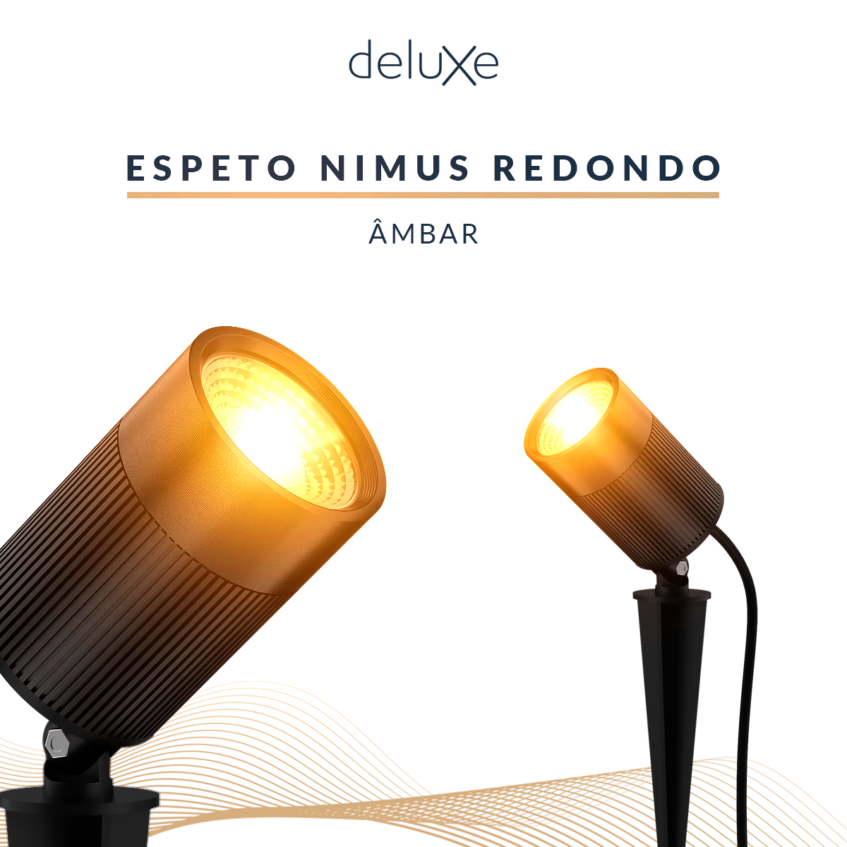 Espeto De Jardim Nimus Led 10w Laranja IP65 Bivolt Preto Avant