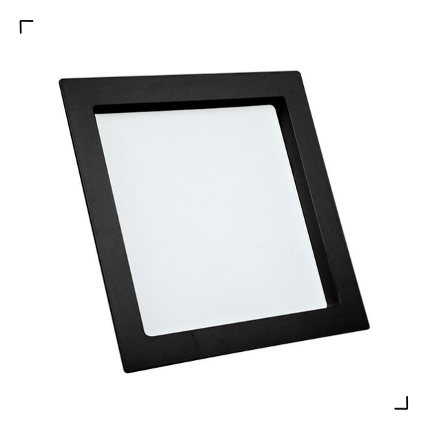 Painel Led Recuado Comfort 12w 2700k Branco Quente Bivolt Preto Avant