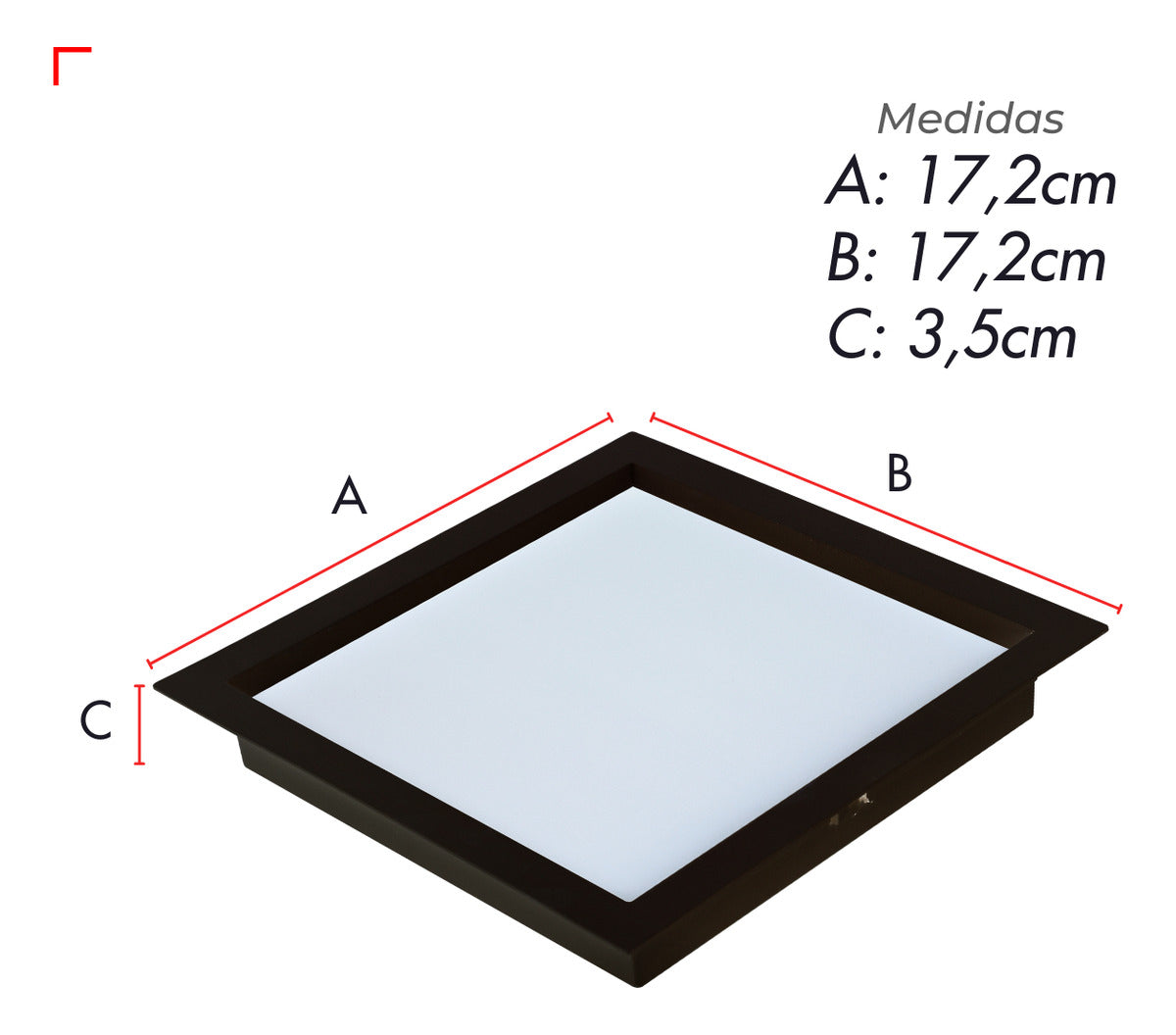 Painel Led Recuado Comfort 12w 2700k Branco Quente Bivolt Preto Avant