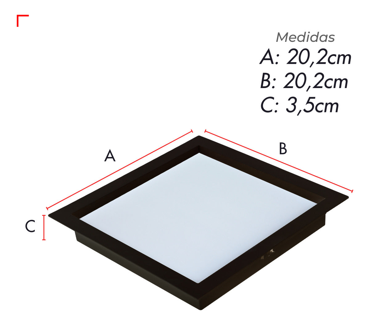 Painel Led Recuado Comfort 18w 4000k Branco Neutro IP20 Bivolt Preto Avant