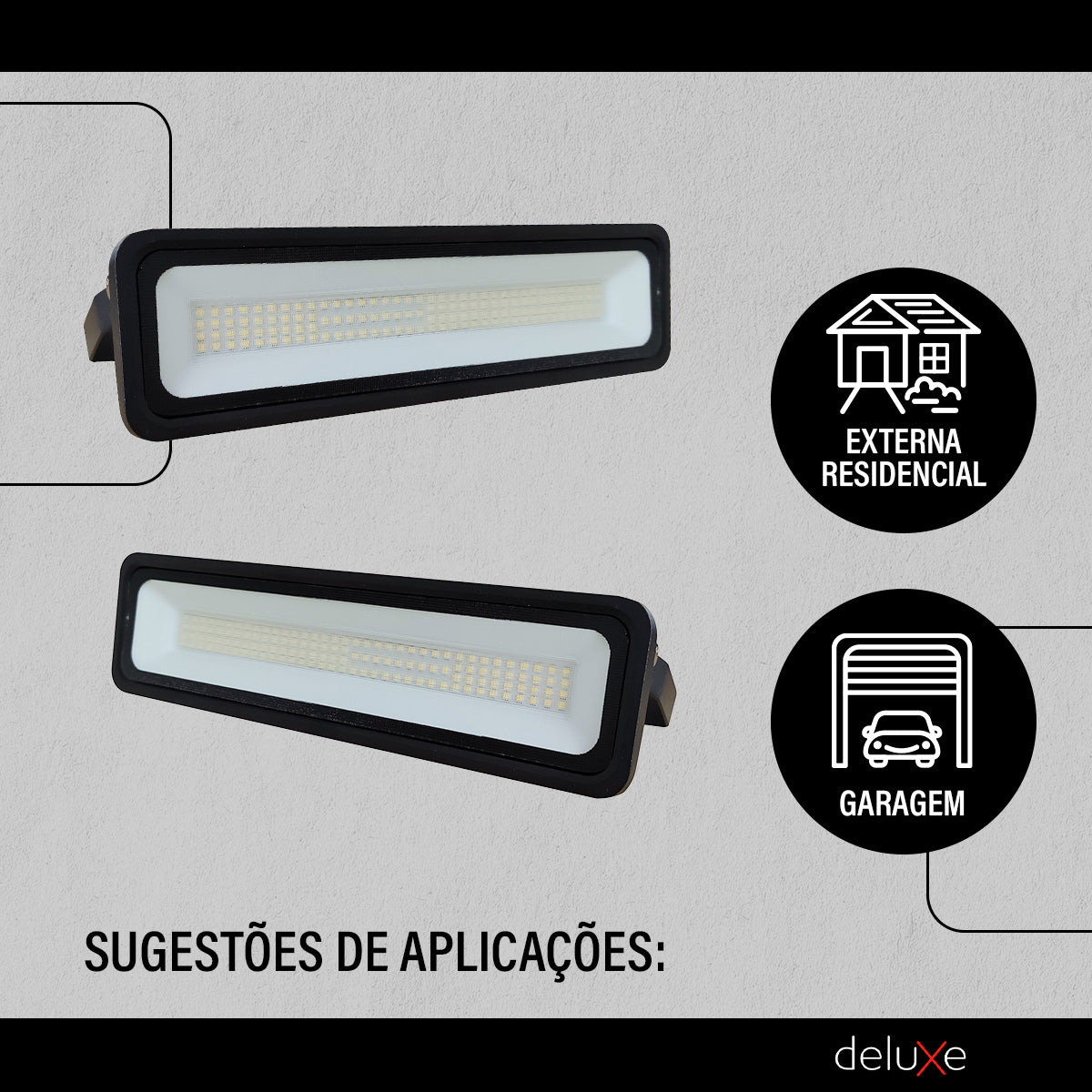 Refletor Led Facciata 50w 4000k Branco Neutro Bivolt IP66 Preto Avant Pro