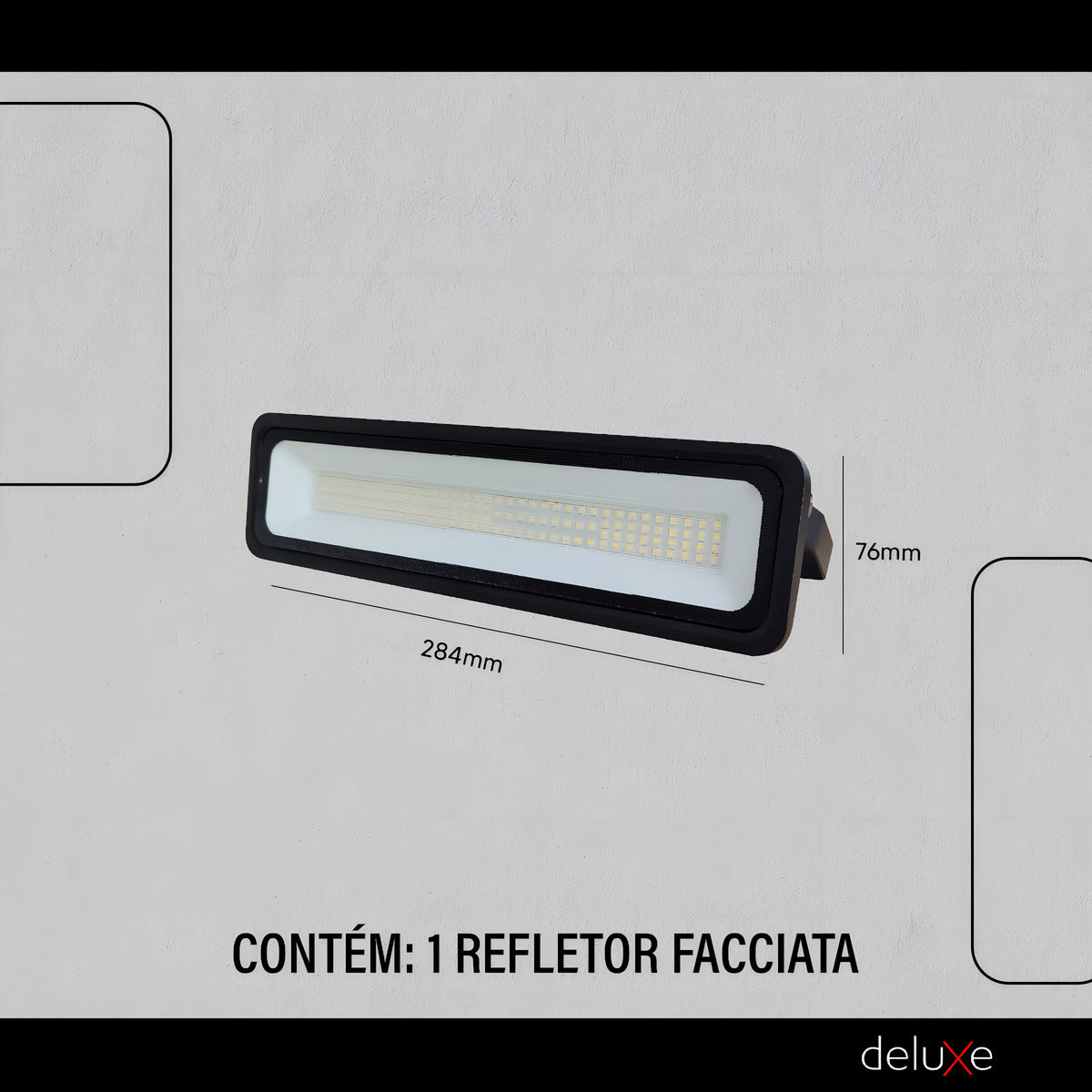 Refletor Led Facciata 50w 3000k Branco Quente Bivolt IP66 Preto Avant Pro