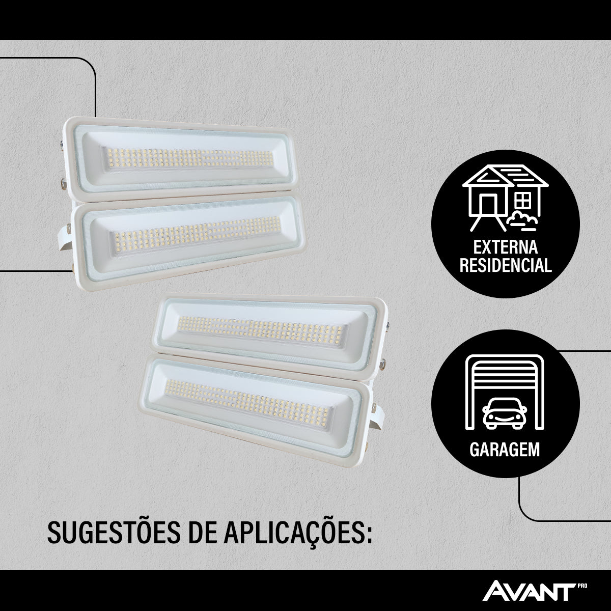 Refletor Led Facciata 100w 6500k Branco Frio Bivolt IP66 Branco Avant Pro