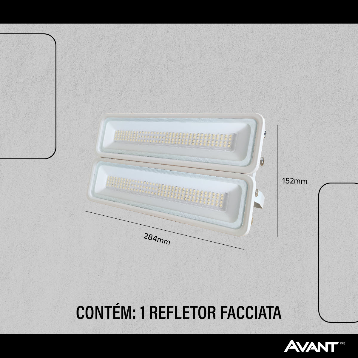Refletor Led Facciata 100w 3000k Branco Quente Bivolt IP66 Branco Avant Pro