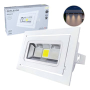 Refletor Led Effect 20w 4000k Branco Neutro Bivolt IP66 Branco Deluxe